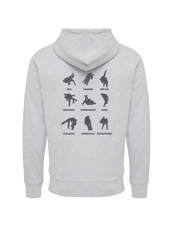 Hoody gris clair chiné